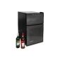 Klarstein wine cellar design - refrigerated wine cabinet with touch screen (68 liters, 24 cylinders, 30dB) - black tinted windows