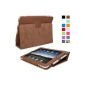Snuggling iPad 1 Case (Brown) - Smart Cover with stand, elastic hand strap, stylus holder and Premium Nubuck lining for Apple iPad 1 (Personal Computers)