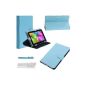 Foxnovo 3-in-1 universal folding PU Flip Case Stand Kit caches for 7 Inch Tablet PC (blue sky) (Electronics)