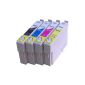 10 pieces XL ink cartridges with a chip, compatible with Epson (4x black T711, T712 2x cyan, magenta 2x T713, T714 2x yellow) - suitable for Epson Stylus D120, D120 Network Edition, D78, D92, DX4000, DX4050, DX4400, DX5000, DX6000, DX6050, DX7000F, DX7400, DX7450, DX8400, DX8450, DX9400F, DX9400F Wifi-Edition, Office B40W, BX300F, BX600FW, BX610FW, S20, S21, SX100, SX105, SX110, SX115, SX200, SX205, SX210, SX215, SX218, SX400, SX400 WiFi, SX405, SX405 WiFi, SX410, SX415, SX510W, SX515W, SX600FW, SX610FW (Office supplies & stationery)