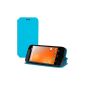 kwmobile® practical and chic flap protective case for Moto G (Gen 1) in Light Blue (Wireless Phone Accessory)
