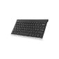[Stainless steel material] Inateck Wireless Bluetooth Keyboard | Wireless Keyboard stainless steel | standby life of up to 4 months | Application for Notebook / Laptop / Netbook / Microsoft Surface Pro / Android / Tablet PC / Samsung Galaxy Tab and Bluetooth-enabled devices | Black (Electronics)