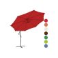 Offset umbrella Ø 350cm parasol sunshade incl. Stand (choice of colors) (garden products)