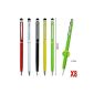 8 rotary screen pack Stylus Pens Tablet Stylus Multifunction Portable for iPhone 5 5S 5C 4S 4 3GS 3G iPod Touch iPad 2 3 4 Air SONY PSP PLAYSTATION PS VITA Motorola Xoom, Samsung Galaxy, BlackBerry Playbook AMM0101US, Barnes and Noble Nook Color, Droid Bionic (electronic devices)