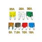 Universal BESTEK® mini fuses containing 120 pieces of 7 different types (5A-7.5A-10A-15A-25A-30A -20A) with various colors (120 pieces of 7 colors - 7 types) -BTCF07A