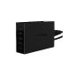 Aukey® AIPowerTM 5-Port USB Travel Charger Adapter multiport adapter Travel Power Adapter and 1.5m power cord 40W 5V / 8A for iPad Air, iPad mini;  iPhone 6 Plus 6 5 5S 4S;  Samsung Galaxy S4 S3 Note 3 Note 2;  Samsung Tab. Smartphones & Tablets and other USB devices loaded EU Plug (5-Port Black) (Electronics)