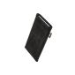 fitBAG Classic Black cell phone pocket of original Alcantara microfiber lining for Samsung Galaxy S5 (Wireless Phone Accessory)