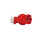 PCE 40829L CEE plug with phase inverter, 16A, red, loose (tools)