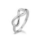 MunkiMix 925 sterling silver ring silver infinity symbol infinity sign 8 ring size 54 (17.2) Women (jewelry)
