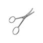 Nose Hair Scissors - Ear Hair Scissors - beard scissors - cutting bent - stainless steel (Misc.)