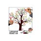 Fingerprint canvas 60x60 - Shop - incl. Stamp pad, pen & wedding book for FREE - Fingerprint Tree Wedding - Wedding Games and wedding guests book in a - wedding tree canvas - wedding games with a difference (Toys)