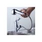 Auralum® kitchen faucet sink faucet low pressure Eurostyle Cosmopolitan hand shower Chrome (Kitchen)