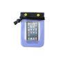 Waterproof pouch - Waterproof - pocket - purse for mobile phones - Apple iPhone 5s - 5c - 5 - 4s - 4 - Samsung - Blackberry - Blue (Electronics)