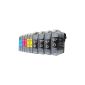 10 comp.  XL cartridges with chip for Brother MFC J 245 470 650 870 4410 4510 4610 4710 6520 6720 6920 / Brother DCP J 132 152 552 752 4110 XL version - get 4 x black 2 x 2 x red blue 2 x yellow (Electronics)