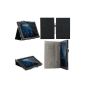 Sony Xperia Tablet Z IVSO® 10.1 inch Tablet Leather Folio Case Folio Case Cover with Stand & hand strap and business card slot for Sony Xperia Tablet Z 10.1 inch Tablet PC (For Sony Xperia Tablet Z, Black) (Electronics)