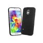 EnGive Samsung Galaxy S5 Mini Case Silicone Soft Case Cover Case (Black) (Electronics)