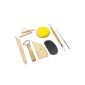 Pottery clay Kit 8 tools in wood and metal with a sponge Curtzy TM (Kitchen)