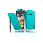 Case Cover Luxury Turquoise Nokia Lumia 735 and 3 + PEN FREE MOVIES !!  (Electronic devices)