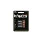 Infapower Rechargeable Long Life Batteries, AAA, 550 mAh, Ni-MH, 4 pieces (accessories)