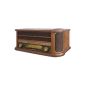 Camry Stereo retro wood with turntable, CD player, MP3, USB, LW / FM radio function 