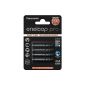 Panasonic AAA eneloop per ready-to-use Micro Ni-MH battery BK-4HCCE / 4BE (900 mAh, 4-pack) - (Accessories)