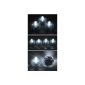 Set of 20 lights / candles White submersible waterproof LED warmers