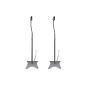 Universal speaker stand 2 pieces Silver