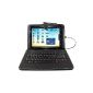 Black leather look case with integrated keyboard and tablet Archos Arnova maintenance port 10 Tablet PC, 101, and 101 G9 10.1 