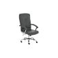 CLP adjustable LUXURY executive chair WINSTON, loadable up to 140 kg, high-quality upholstery, COLOR CHOICE gray