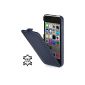 Cover StilGut UltraSlim Leather Case for Apple iPhone 5c, navy blue (Wireless Phone Accessory)