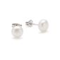 Valero Pearls Classic Collection Ladies Earrings High-quality freshwater cultured pearls approx 7 mm Button white 925 sterling silver 178810 (jewelry)