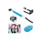 Mondpalast @ Bleu 3in1 Selfie Set monopod monopod + holder + remote control for iPhone 6 5 5S 4S;  Samsung Galaxy S5 S4 S3 Note 4 Note 3, Sony Xperia Z3 Z2 Z1 Z compact, LG G3 G2, HTC one m8 m7 (Electronics)