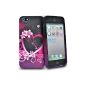 Master Accessory Silicone Case for iPhone 5 Purple Heart Fancy Flowers (Accessory)