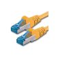 1aTTack network patch cable SSTP Cat 6 A 2 x RJ45 shielded PIMF with measuring prougeocole Blue 0.50m 500 MHz 1.0 Meter - yellow - 1 piece (Electronics)