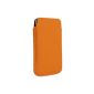 Orange leatherette Handytasche Smartphone for Asus Padfone Padfone 1 and 2 (electronics)