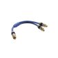 InLine RCA Y-cable, premium, 1x RCA male to 2x RCA jack, 0.25 m (accessories)
