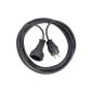 Brennenstuhl quality plastic extension cable 5m black, 1165440 (Electronics)