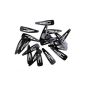 20X 56mm metal barrette hair clip black virgin TOP (jewelry)