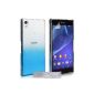 Yousave Accessories Sony Xperia Z2 Case Blue / Clear Raindrop Hard Cover (Wireless Phone Accessory)