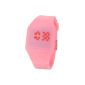 Touch Screen Digital LED watch clock sport watch silicone bracelet watches Rosa (clock)