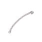 Chain - extension 925 / - rhodium plated sterling silver extension chain about 7 cm (jewelry)