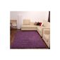 Shaggy Purple Violet high pile shaggy rug Plain Violet TOP PRICE NEW *, size: 60x110 cm