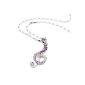 Glamorousky music sign pendant with Swarovski crystals and necklace Violet (1742) (Jewelry)