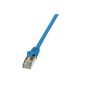 LogiLink CP1026S Cat5e network cable F / UTP AWG26 0.50 m Blue (Accessory)