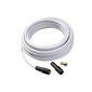 Vivanco SAT Cable Set 30m incl. 1 F connector, 110dB, white (optional)