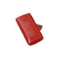 Original Suncase genuine leather bag (flap with retreat function) for iPhone 4 / iPhone 4S in Red (Accessories)