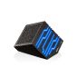 EasyAcc® Energy Cube Bluetooth Speaker with blue LED, mini wireless speakers with microphone, black (Accessories)