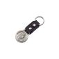 tomaxx leather keychain St. Christopher with silver / black - genuine leather!  Length 10cm (Electronics)