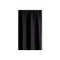 Curtain opaque obscuration Curtain with heading tape and hidden loops, thermal curtains, blackout curtain, 245x135 cm -lichtundurchlässig- HxB, color black TOP QUALITY Typ139