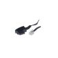 TPFNet Premium Modular cable, telephone cable SPECIAL ASSIGNMENT A (TAE F plug to RJ11 plug (6P4C), 4-pole, 4-wire connected) to connect phones and combi fax machines to a TAE socket, black, 3m (Electronics)